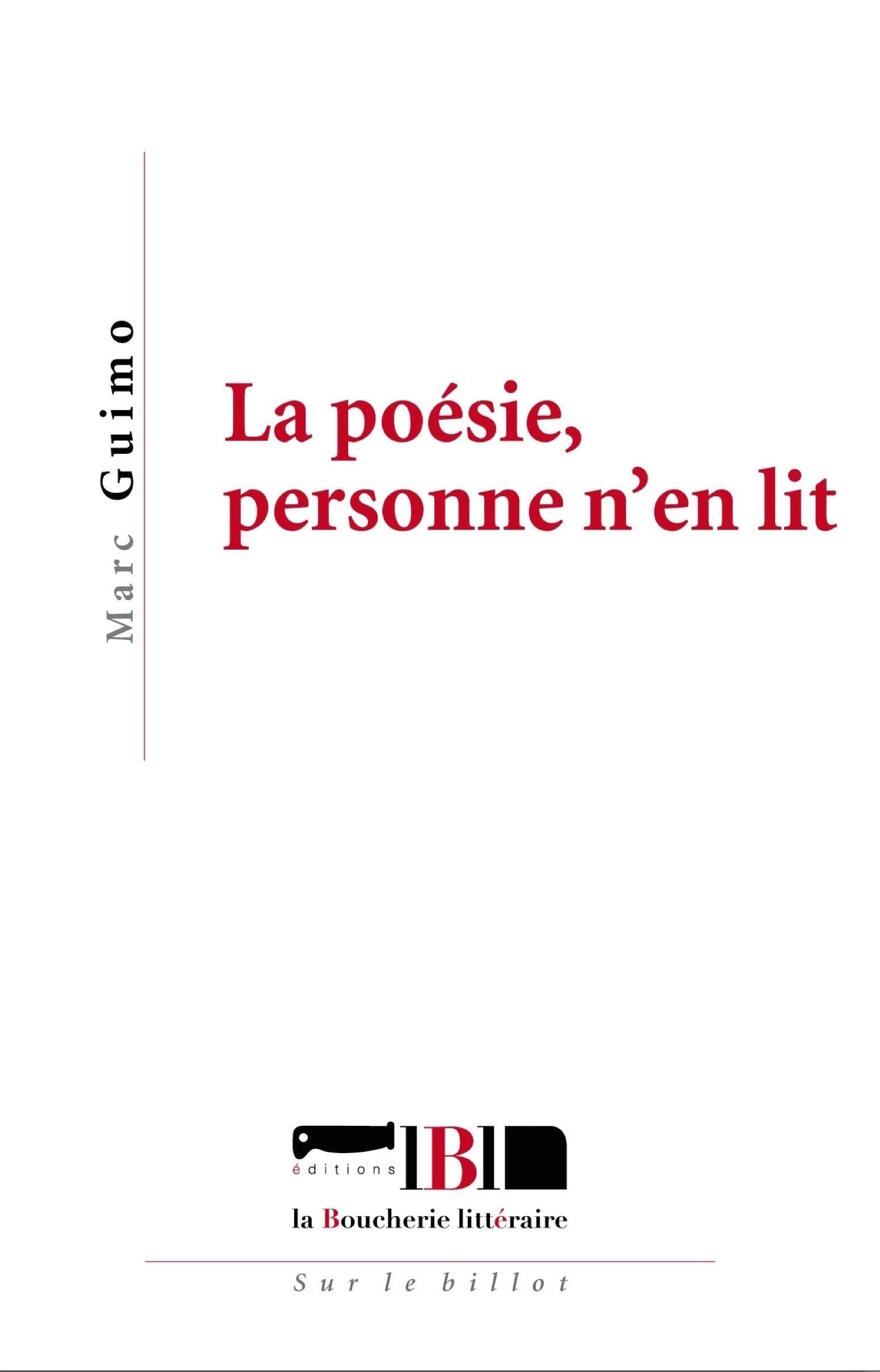 La poésie, personne n'en lit